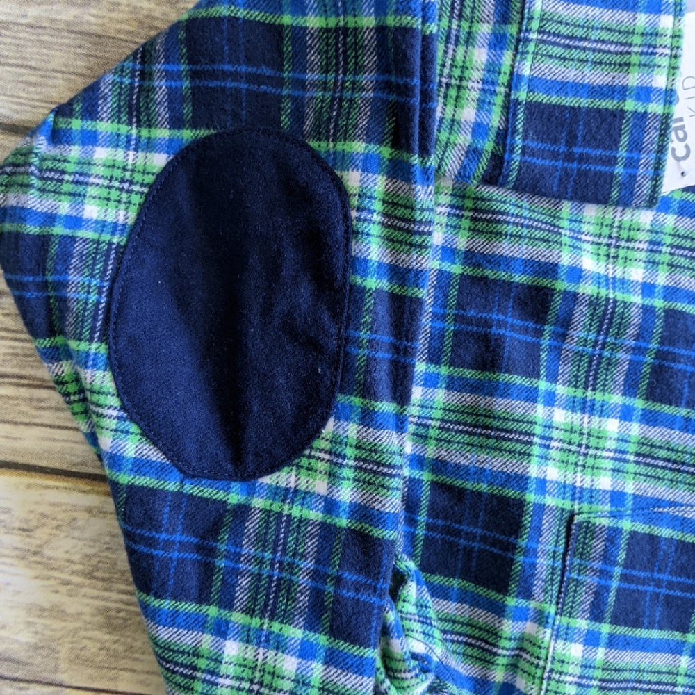 Nwt Carter's Flannel Long Sleeve Top - Picture 2 of 3
